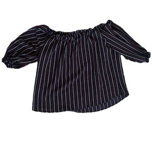*⭐️ 3/$20* Rue21 Red and Blue Off the Shoulder Top